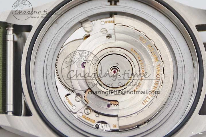 MIROTIME 0126 FastDry Mark XVIII “TRIBUTE TO MARK XI” IW327007 M+F 1:1 Best Edition Black Dial on Green Nylon Strap A 7050